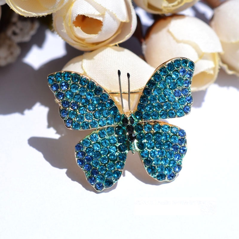 Shining Butterfly Rhinestone Brooch