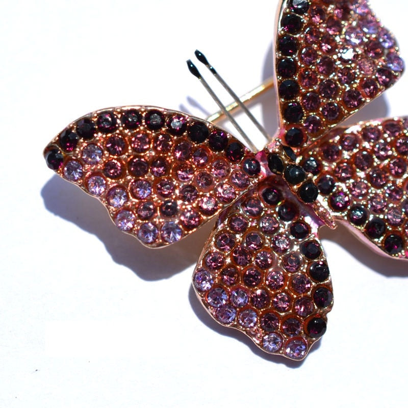 Shining Butterfly Rhinestone Brooch