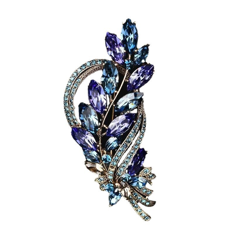 Rhinestone Spring Flower Brooch