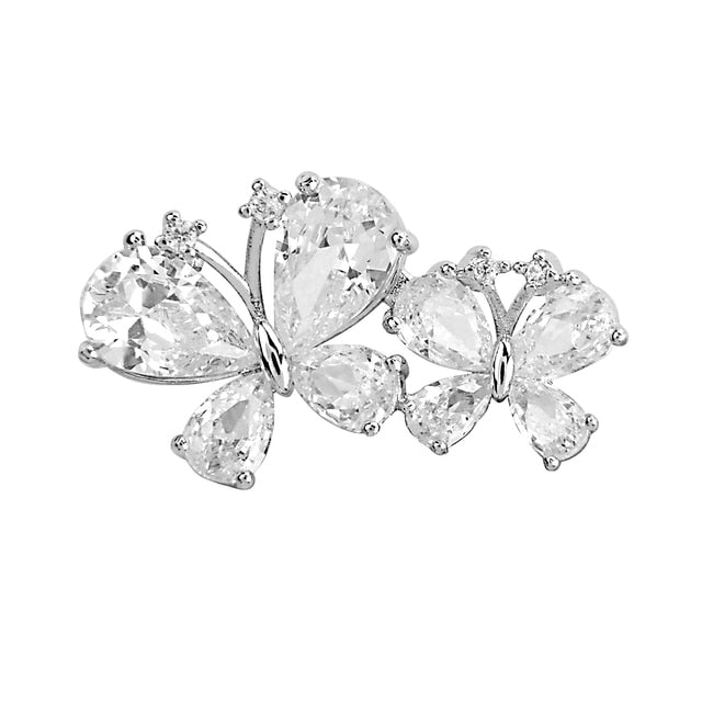 Mother and Daughter Zirconia Brooch