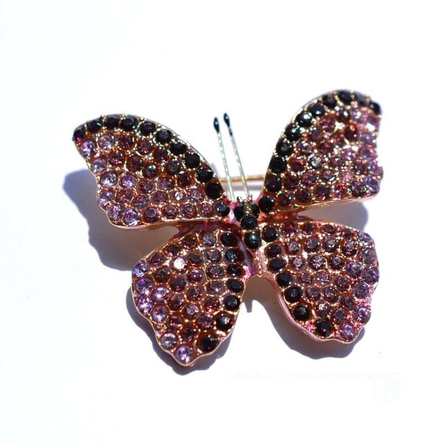 Shining Butterfly Rhinestone Brooch