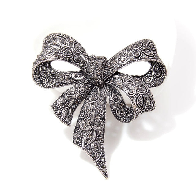 Rhinestone Royal Bowknot Brooch