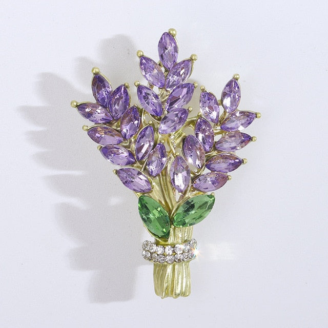 Crystal Lavender Brooch